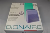 Air filter, Bionaire air purifier/dehumidifier (HEPA filter)